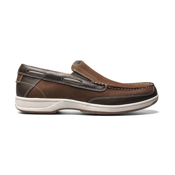 NEW FLORSHEIM men's lakeside moc toe slip on shoe in brown